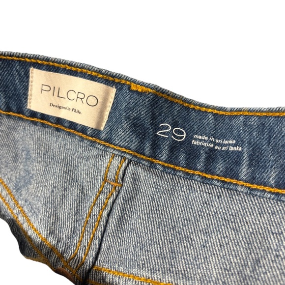 NWT ANTHROPOLOGIE THE DEVON DENIM SHORTS BY PILCRO: COATED EDITION PYRITE WASH - Picture 4 of 4
